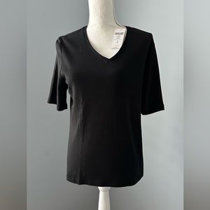 WOMENS CHICO’S GENMA SIZE 2 SHORT SLEEVE T SHIRT NWT